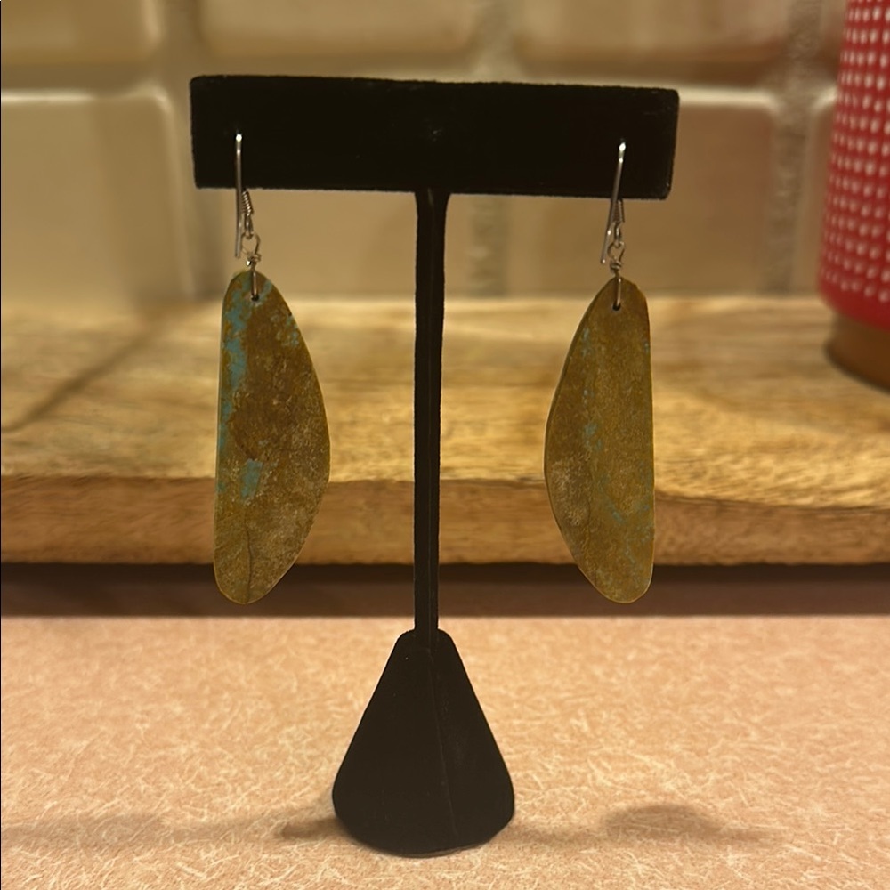 Rustic teardrop handmade Earrings